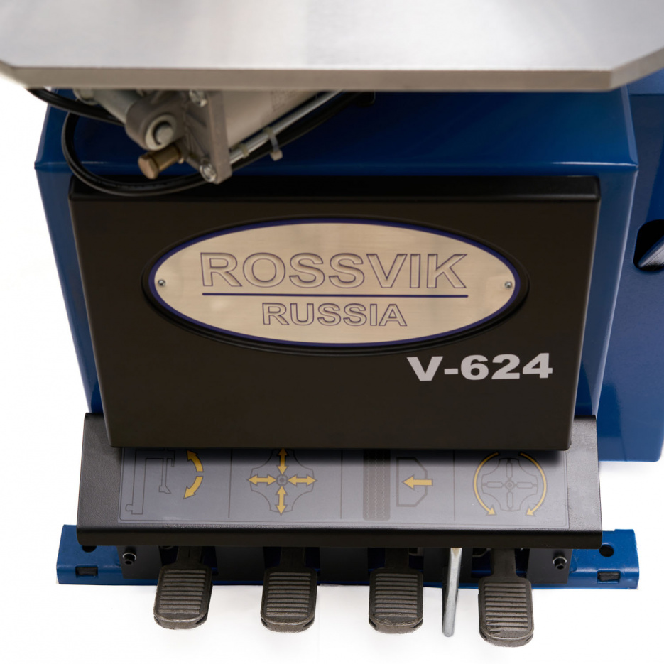 Станок шиномонтажный ROSSVIK V-624IT, автомат, до 24", 220В с взрыв. накачкой. Цвет синий RAL5005